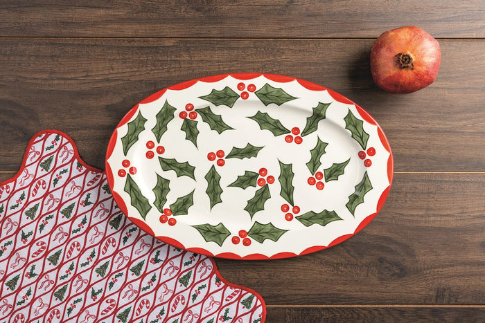 Holly Ceramic Platter