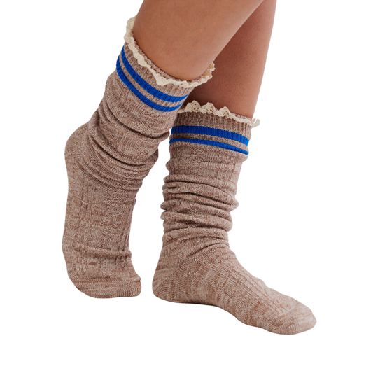 Homecoming Knee High Socks in Ivory
