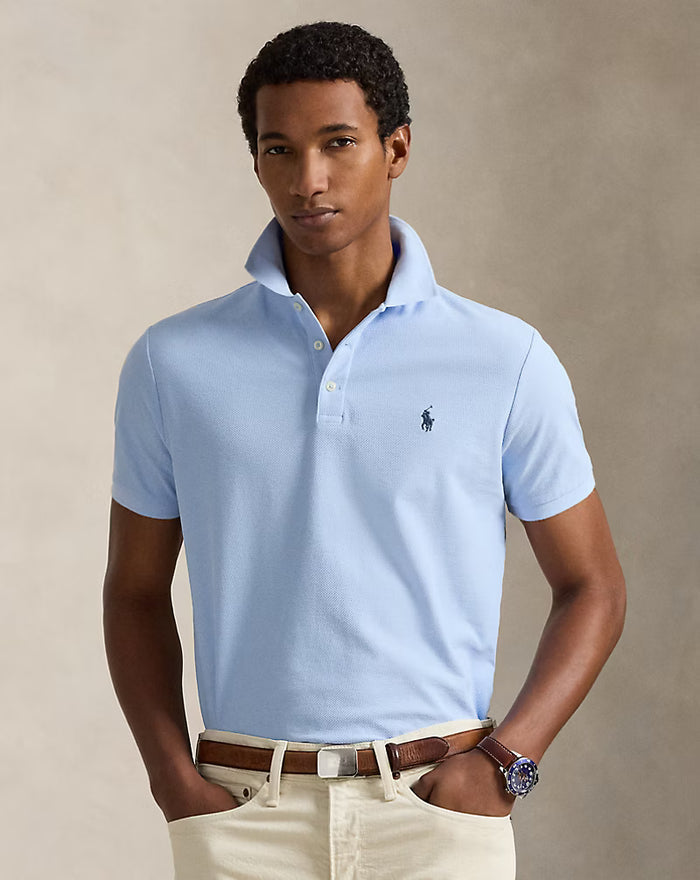 Honeycomb Polo in Office Blue - Madison's Niche