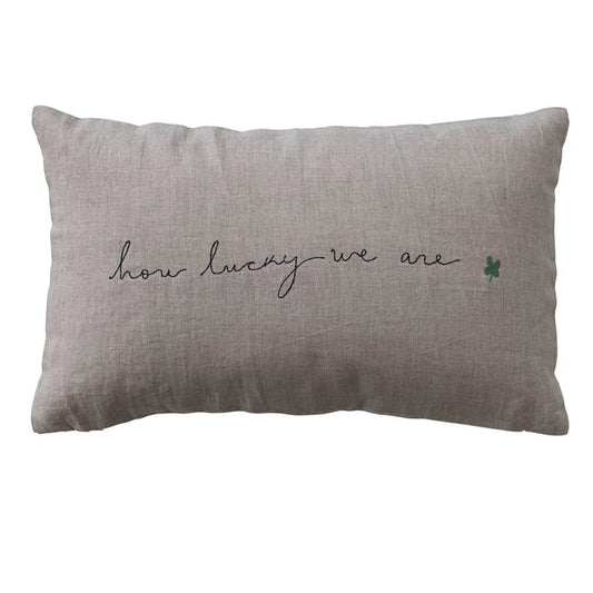 "How Lucky" Pillow - Madison's Niche