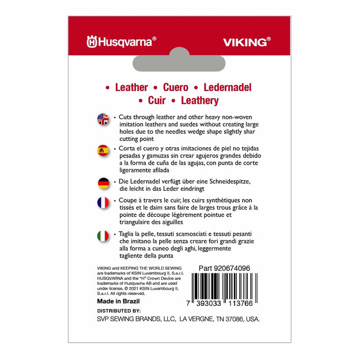 HUSQVARNA® VIKING® Leather Needle Size 80/12, 5-Pack -- Product Image