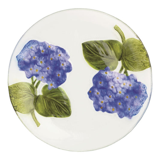 Hydrangea Glass Plate - Madison's Niche