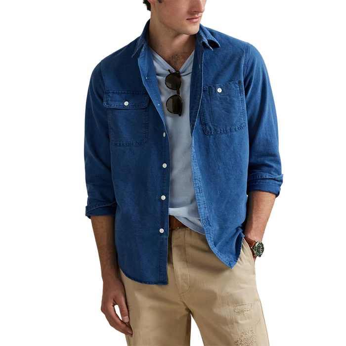 Indigo Dungaree Workshirt - Madison's Niche