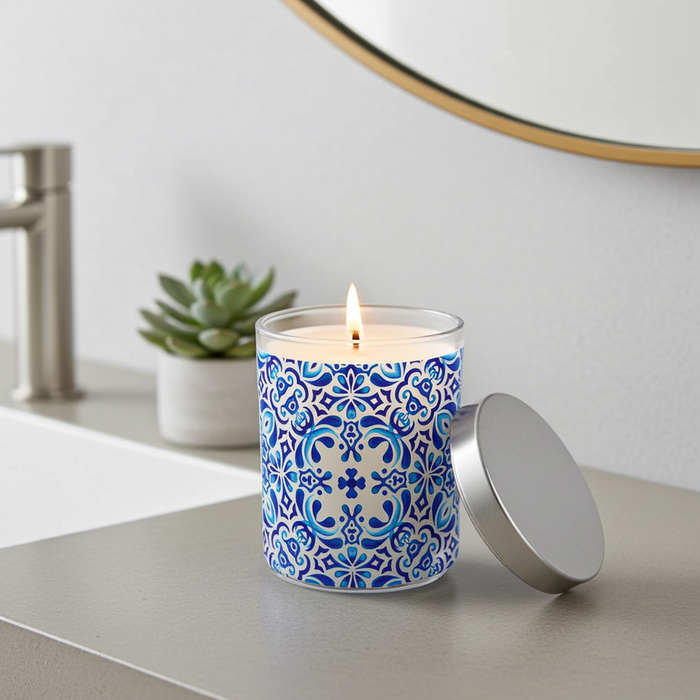Indigo Seas Glass Candle - Madison's Niche