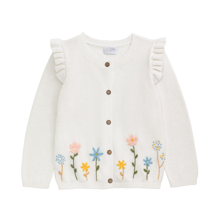 Ivory Floral Cardigan - Madison's Niche