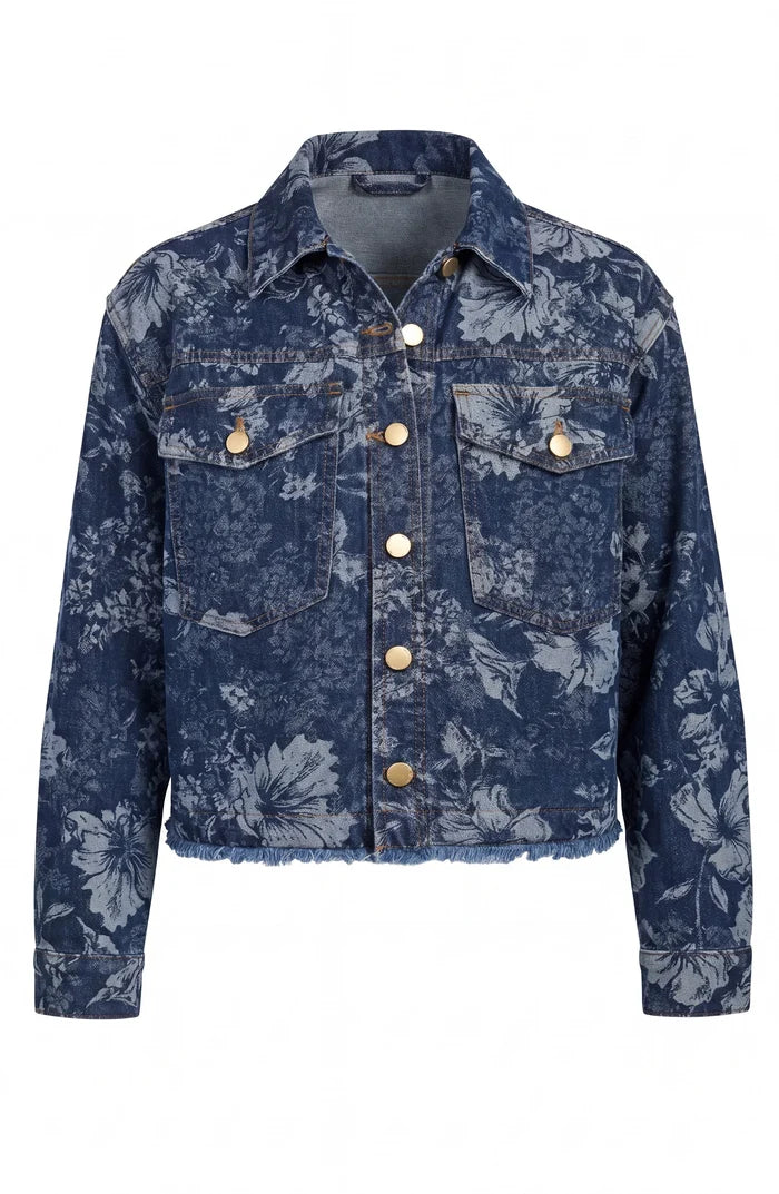 Jacquard Jacket in Lapis Grove