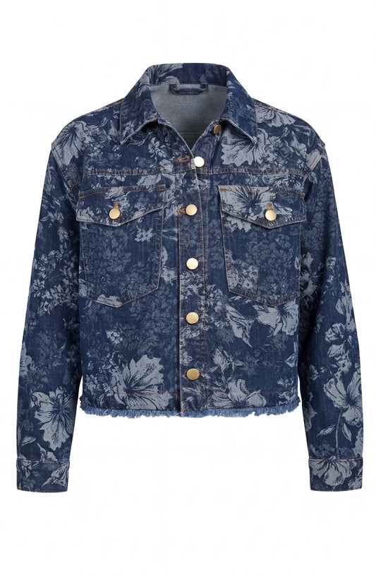 Jacquard Jacket in Lapis Grove