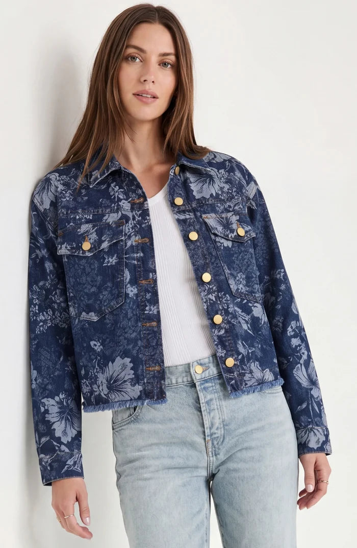 Jacquard Jacket in Lapis Grove