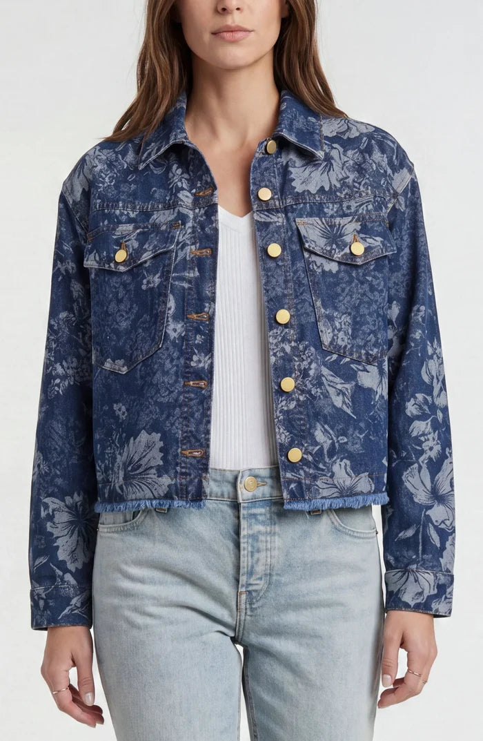 Jacquard Jacket in Lapis Grove