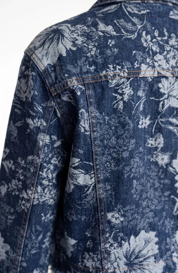 Jacquard Jacket in Lapis Grove