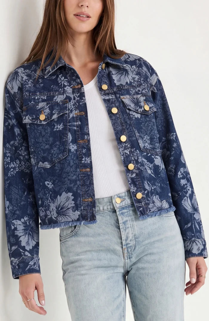 Jacquard Jacket in Lapis Grove