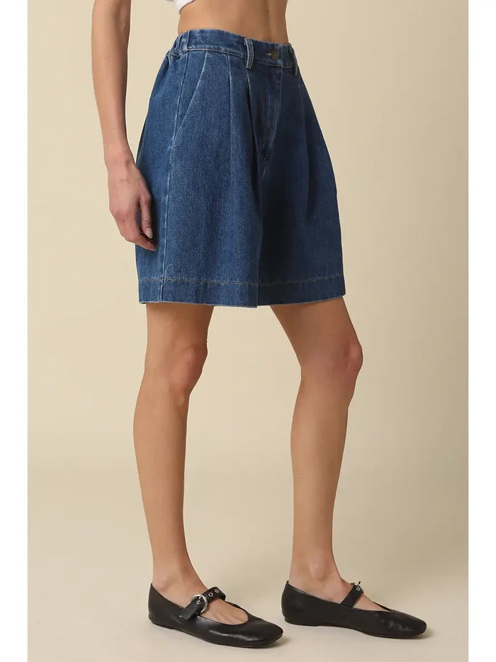 Jade Denim Bermuda Shorts - Madison's Niche
