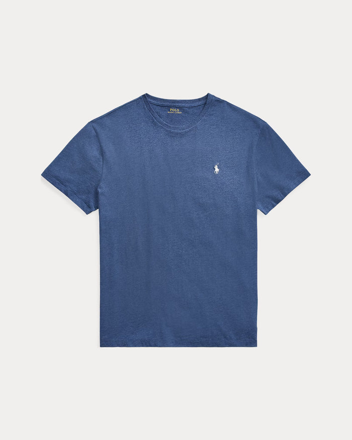 Jersey Crewneck T-Shirt in Derby Blue - Madison's Niche