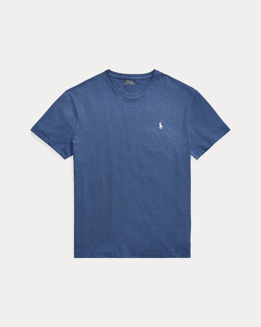 Jersey Crewneck T-Shirt in Derby Blue - Madison's Niche
