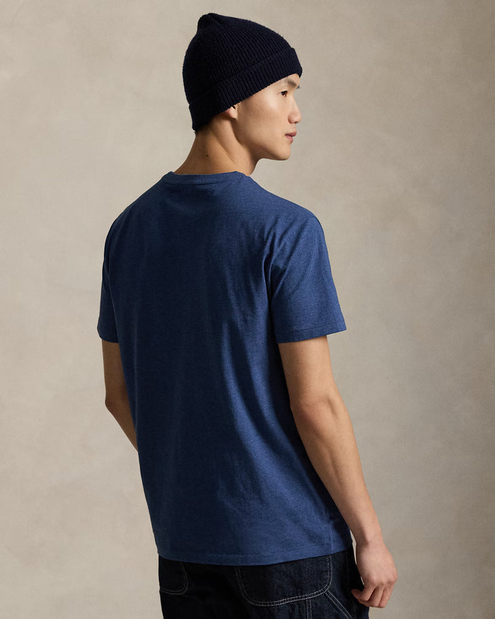 Jersey Crewneck T-Shirt in Derby Blue - Madison's Niche