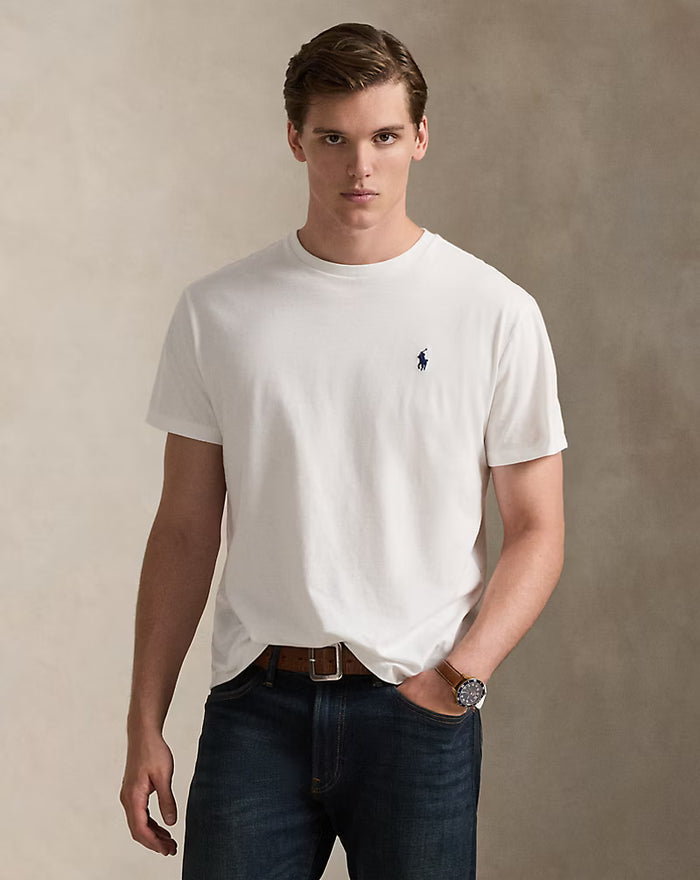 Jersey Crewneck T-Shirt in White - Madison's Niche