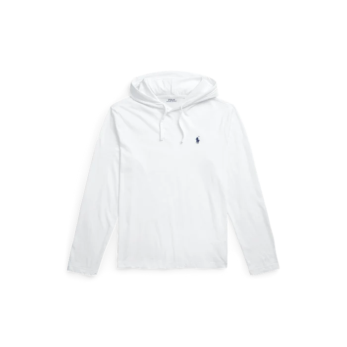 Jersey Hooded T-Shirt in White - Madison's Niche