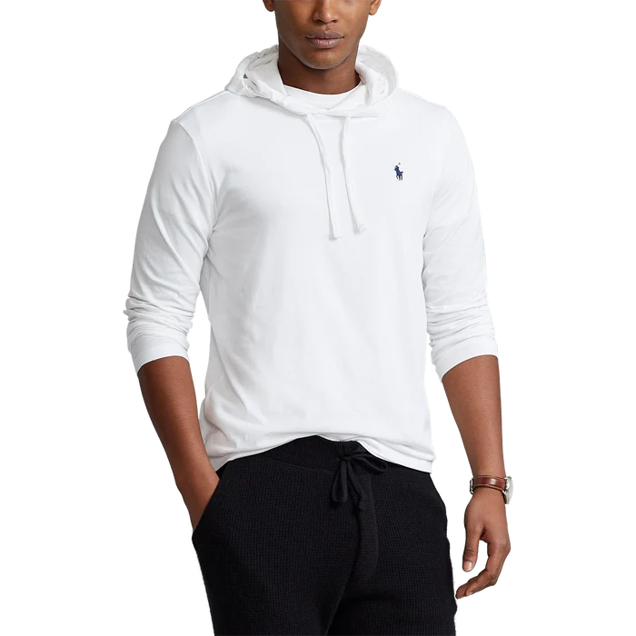 Jersey Hooded T-Shirt in White - Madison's Niche