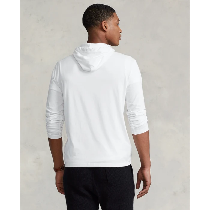 Jersey Hooded T-Shirt in White - Madison's Niche