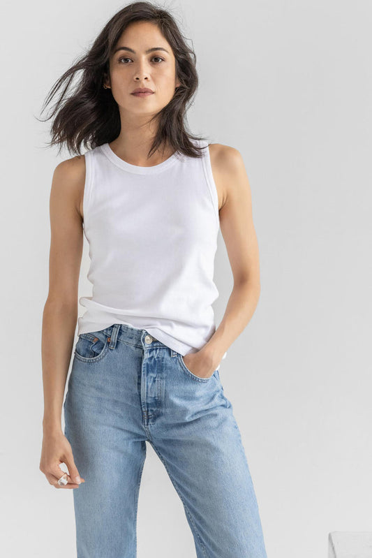 Jewel Tank in White - Madison's Niche
