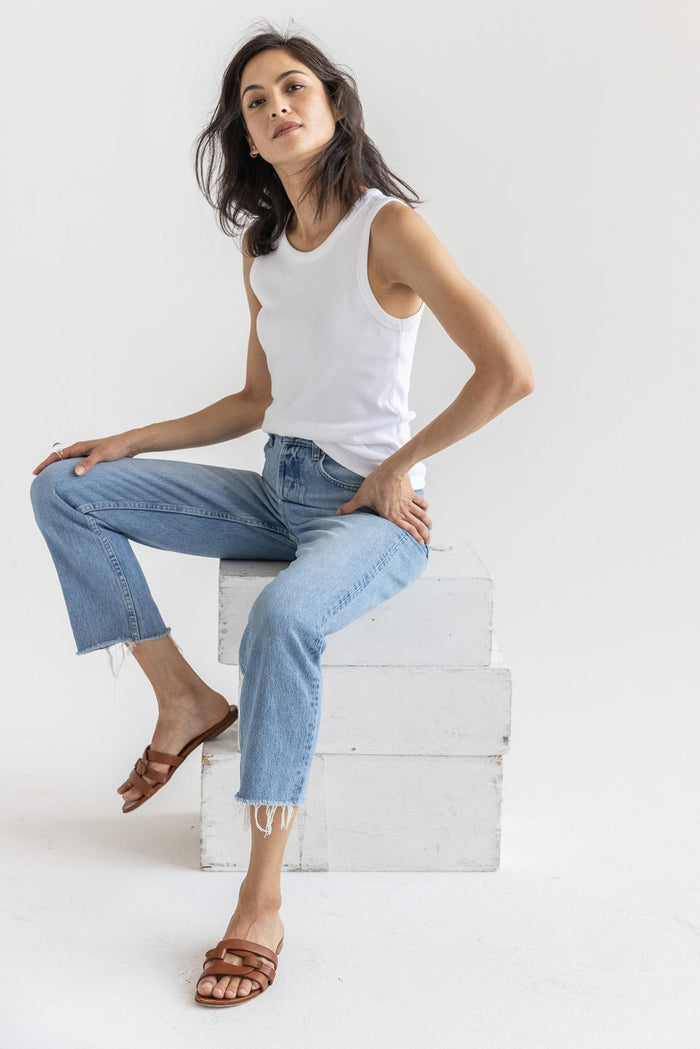 Jewel Tank in White - Madison's Niche