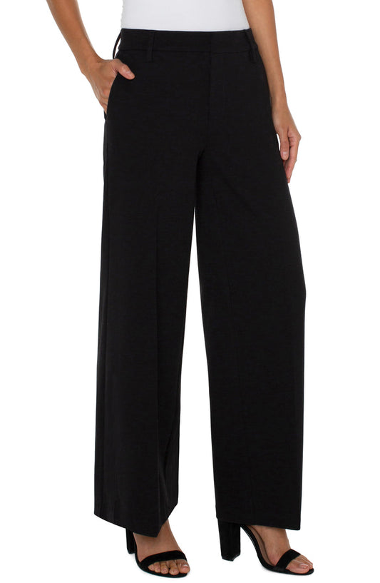 Kelsey Wide Leg Trouser in Black - Madison's Niche