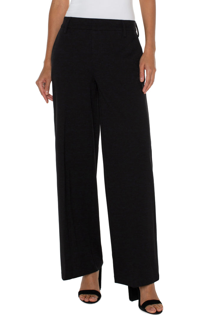 Kelsey Wide Leg Trouser in Black - Madison's Niche