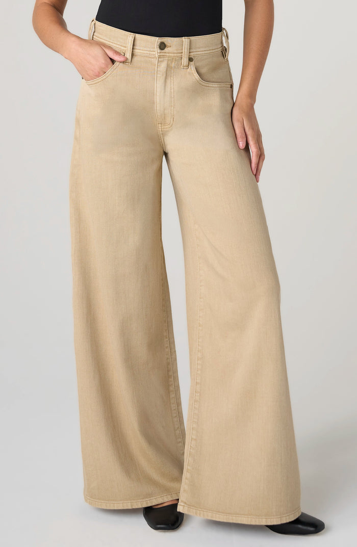 Kit High Rise Relaxed Wide Leg in Light Khaki