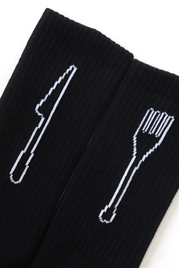 Knife & Forks Socks - Black