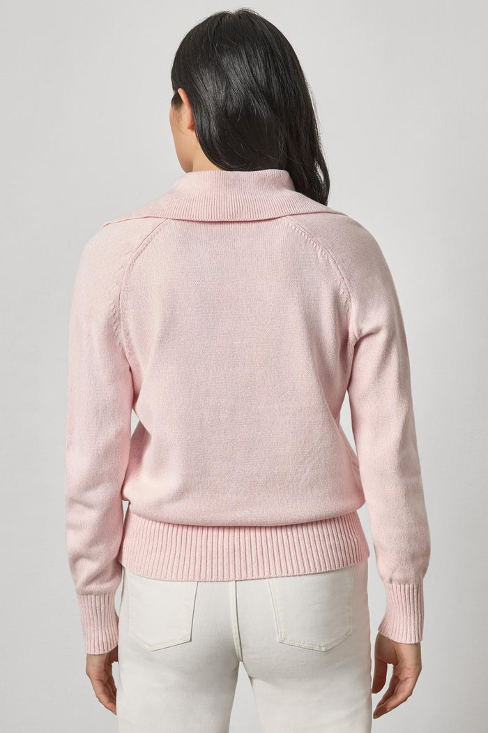 Lace Neck Polo Sweater - Madison's Niche
