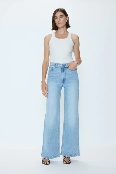 Lana High Rise Ultra Wide Leg Jeans in Perspective - Madison's Niche