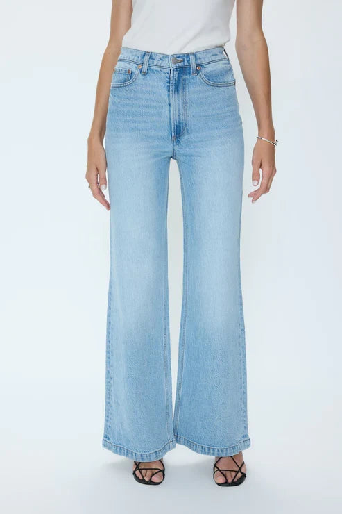 Lana High Rise Ultra Wide Leg Jeans in Perspective - Madison's Niche