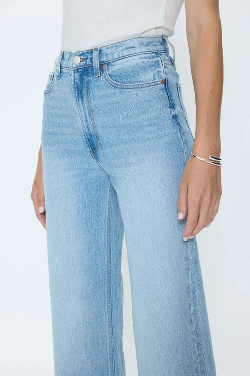 Lana High Rise Ultra Wide Leg Jeans in Perspective - Madison's Niche