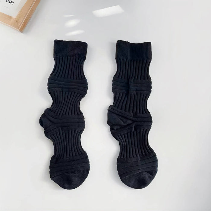 Angled view of Lantern Colored Socks in black, great for daily wear and lounging.