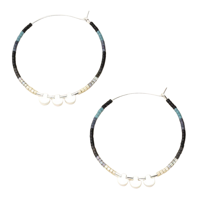 Large Chromacolor Hoops in Black Multi - Madison's Niche