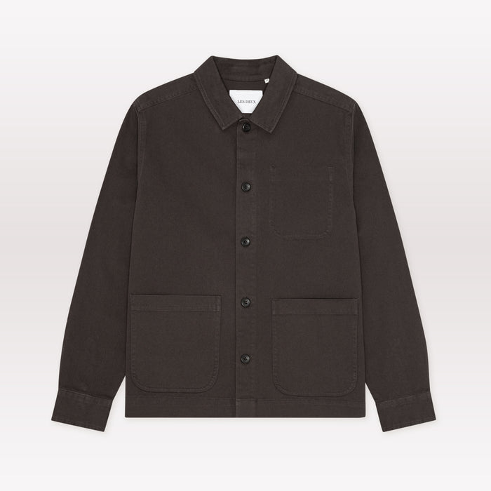 Layton Cotton Overshirt - Licorice