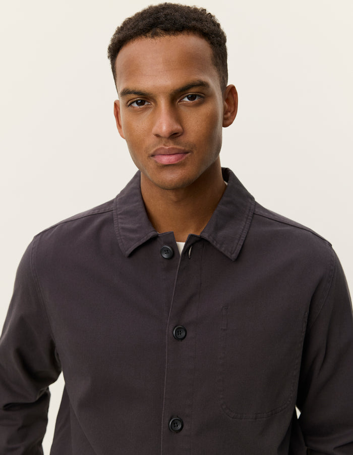 Layton Cotton Overshirt - Licorice