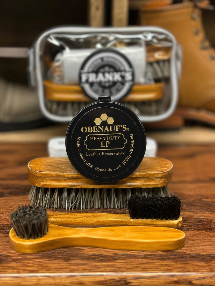 Leather cleaning brush kit