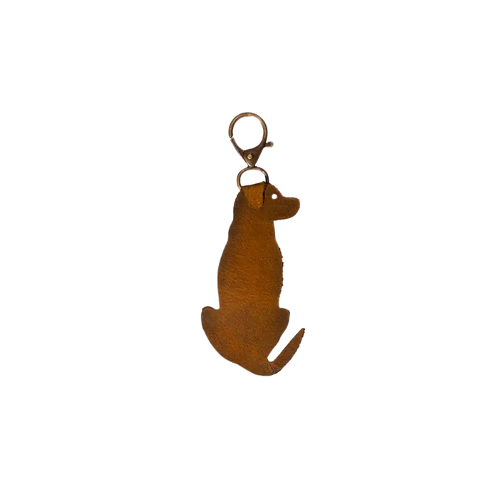 Leather Labrador Keychain in Brown - Madison's Niche