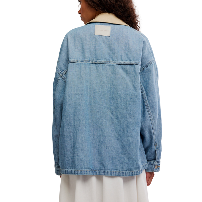 Lemon Denim Jacket in Berry Blue - Madison's Niche