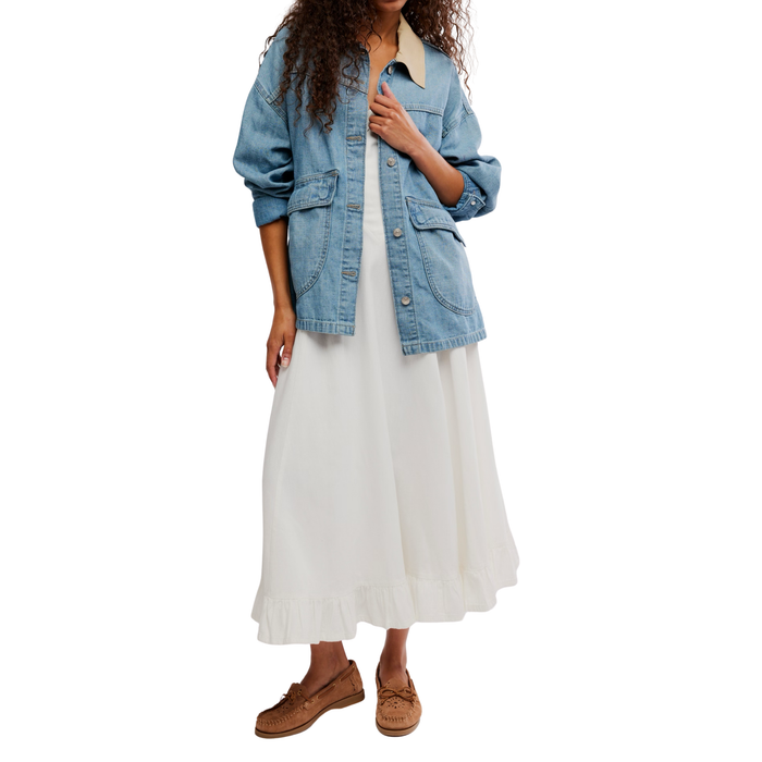 Lemon Denim Jacket in Berry Blue - Madison's Niche