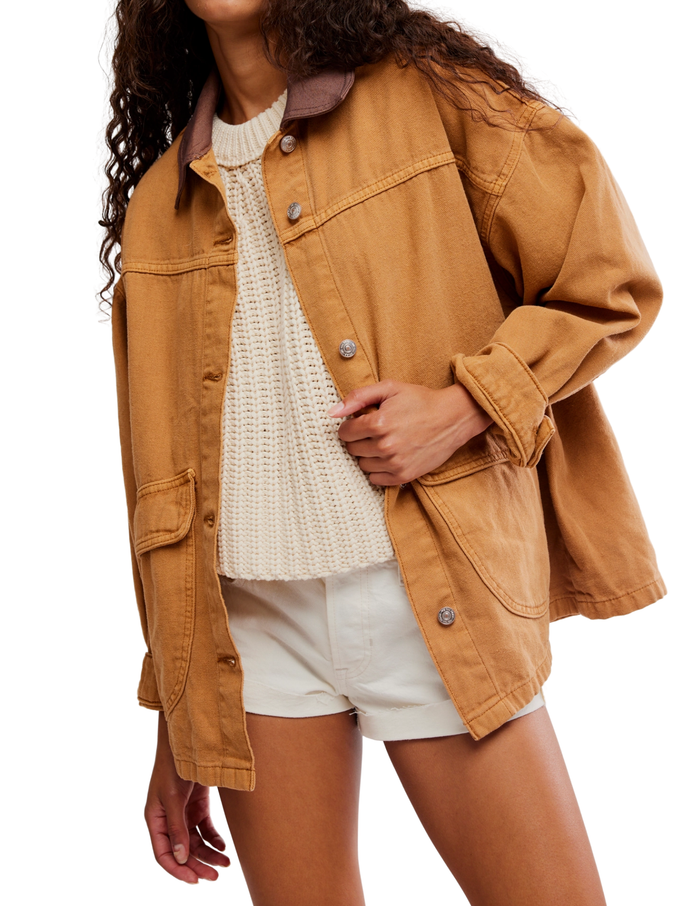 Lemon Denim Jacket in Meerket - Madison's Niche