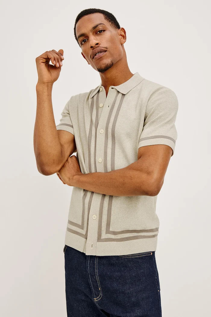 Leo Short Sleeve in Driftwood Melange - Madison's Niche