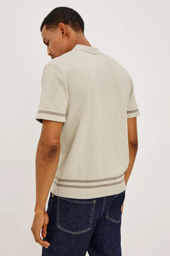 Leo Short Sleeve in Driftwood Melange - Madison's Niche