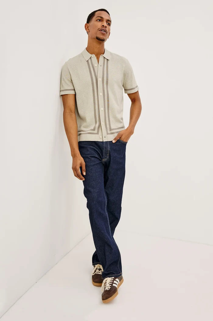 Leo Short Sleeve in Driftwood Melange - Madison's Niche