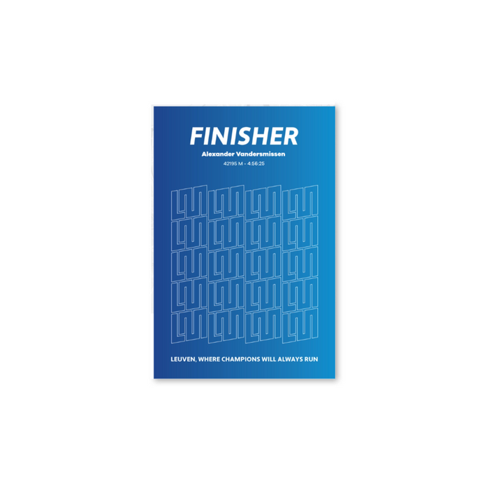 Leuven Marathon - Finisher poster 30 x 45 cm