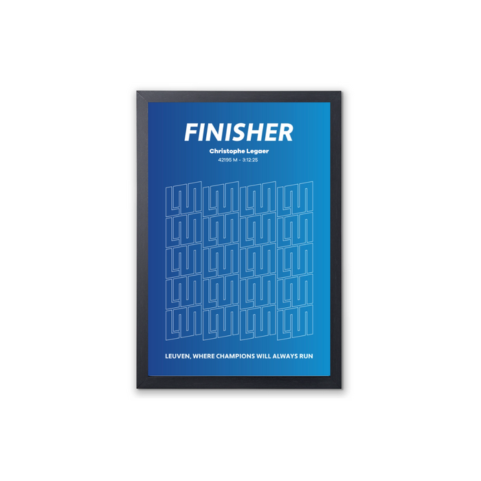 Leuven Marathon - Framed finisher poster 30 x 45 cm