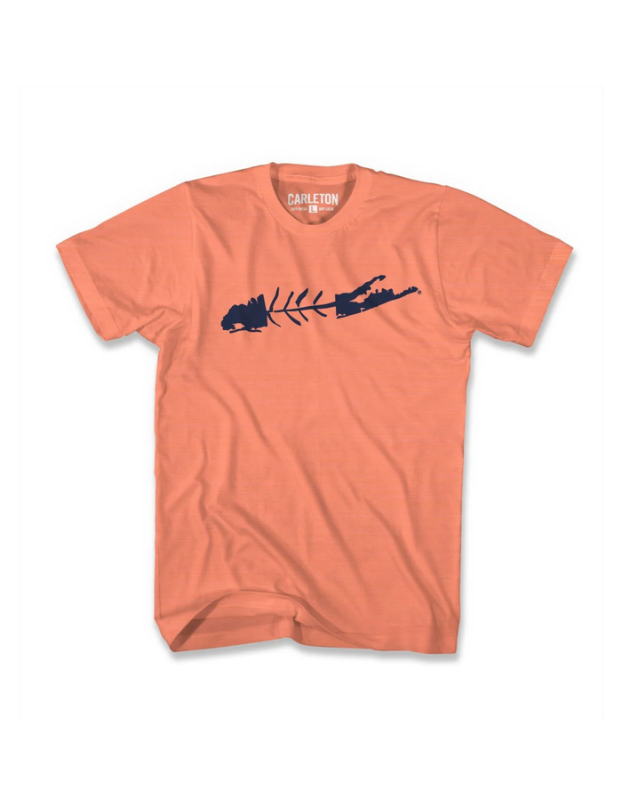 LI Fish Short Sleeve Crew Tee in Sunset - Madison's Niche