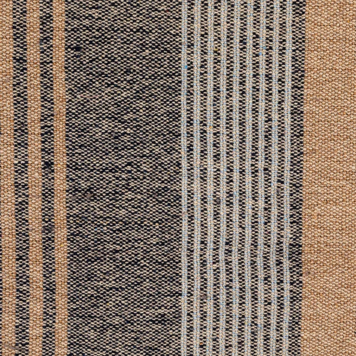 Light Blue Striped Woven Recycled Cotton Blend Throw - Madison's Niche