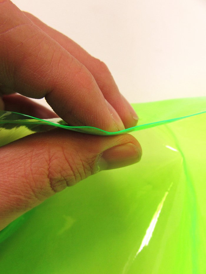 Lime (12 Gauge) Tinted Plastic Vinyl Fabric / Sold By The Yard